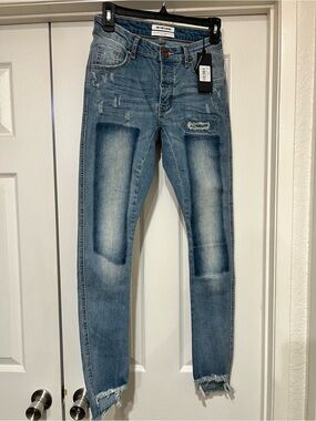 NWT ONE X ONETEASPOON CLUB BLU DESPERADOS COLLECTION SKINNY JEANS SIZE AU 28